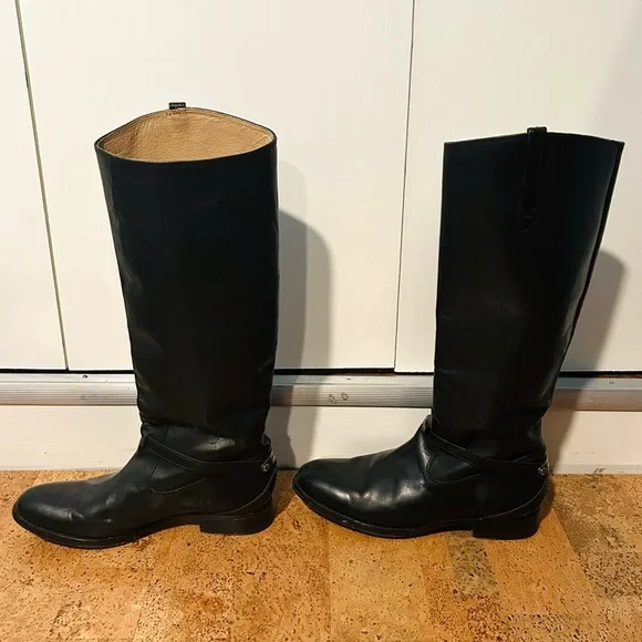 Frye Lindsay Plate Boot in Black Leather - Picture 9 of 14